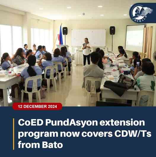  CoED PundAsyon extension pogram now covers CDW/Ts from Bato