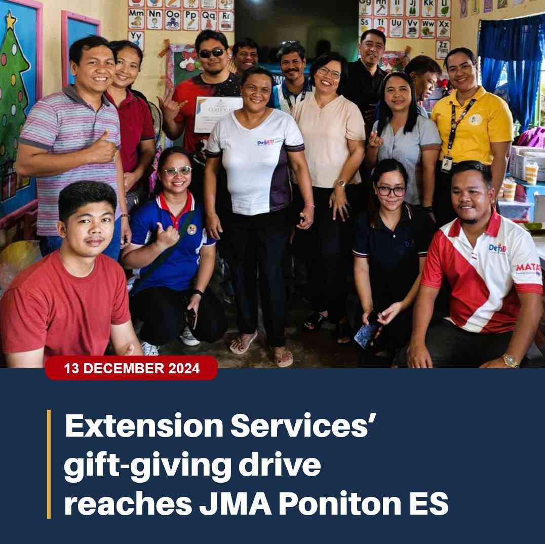Extension Services’ gift-giving drive reaches JMA Poniton ES